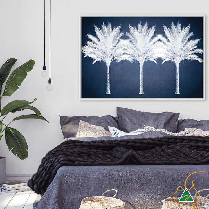 SUMMER PALM - Framed Canvas