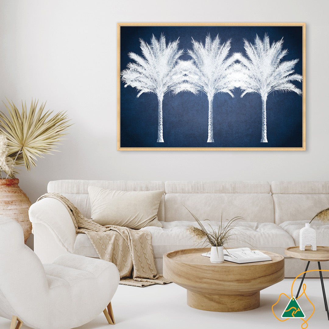 SUMMER PALM - Framed Canvas