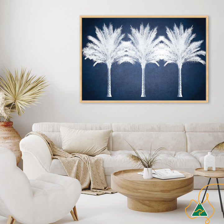 SUMMER PALM - Framed Canvas