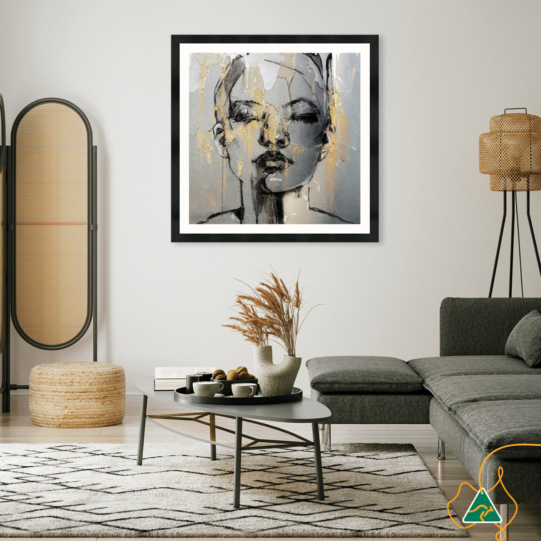GOLD FANTASY IV - Framed Print