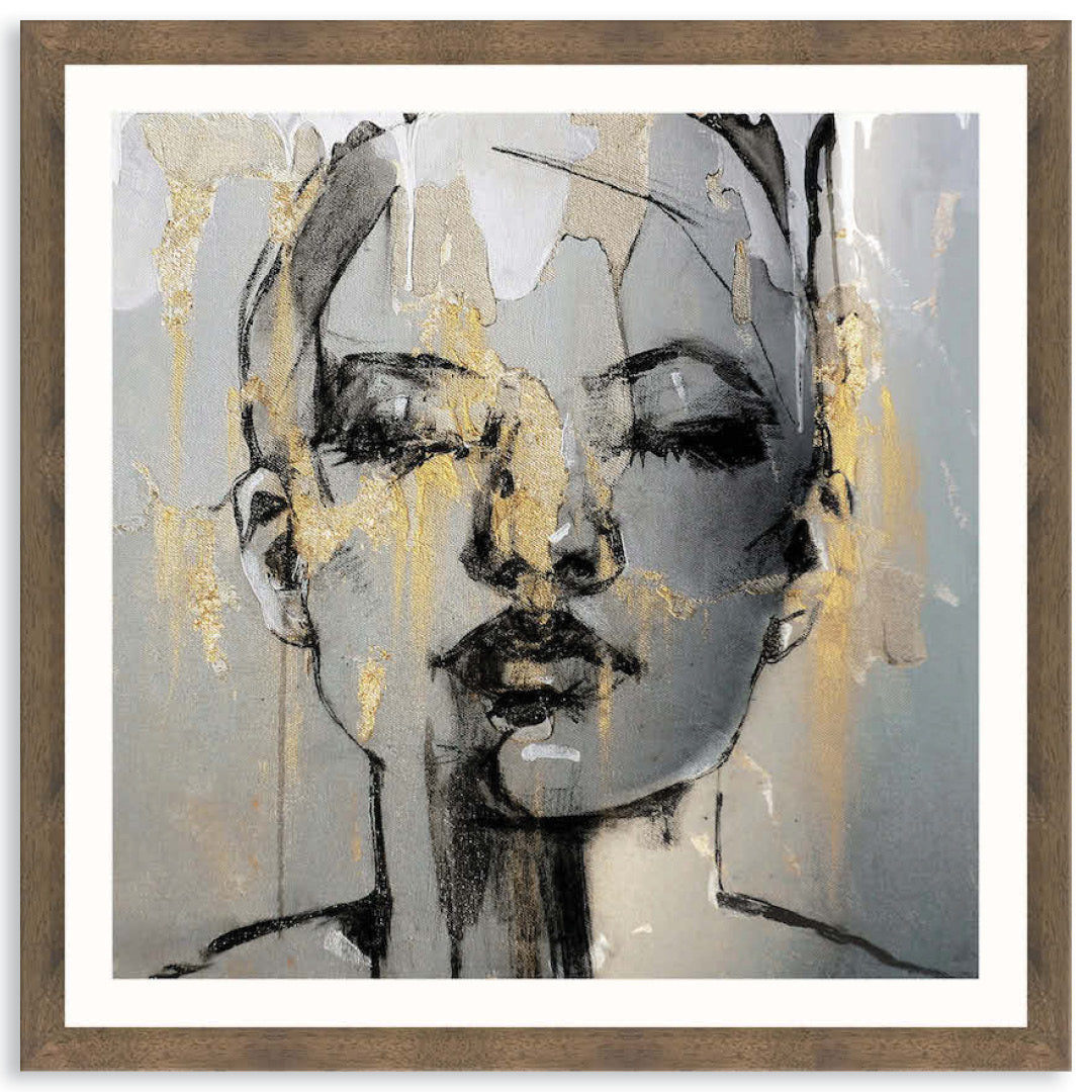 GOLD FANTASY IV - Framed Print