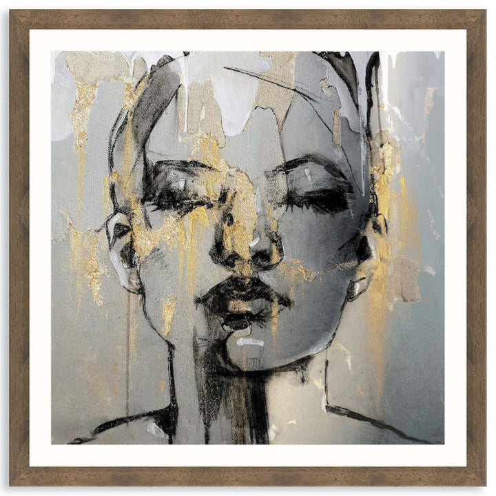 GOLD FANTASY IV - Framed Print