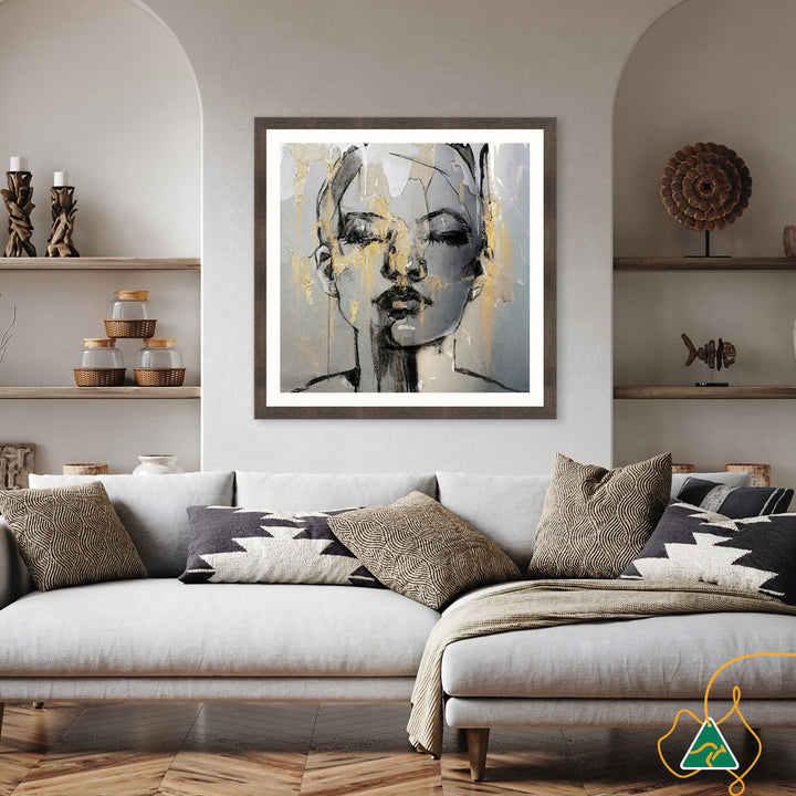 GOLD FANTASY IV - Framed Print