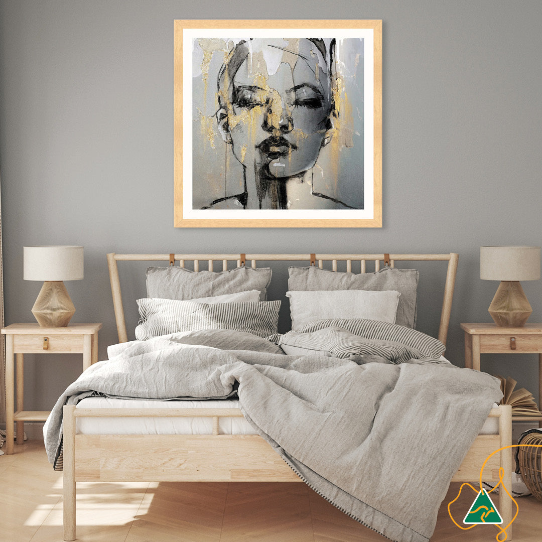 GOLD FANTASY IV - Framed Print