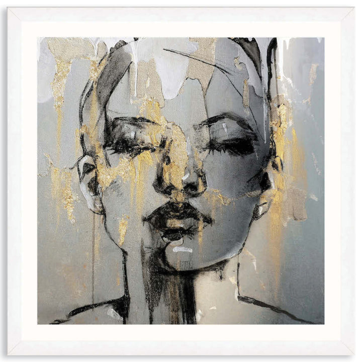 GOLD FANTASY IV - Framed Print