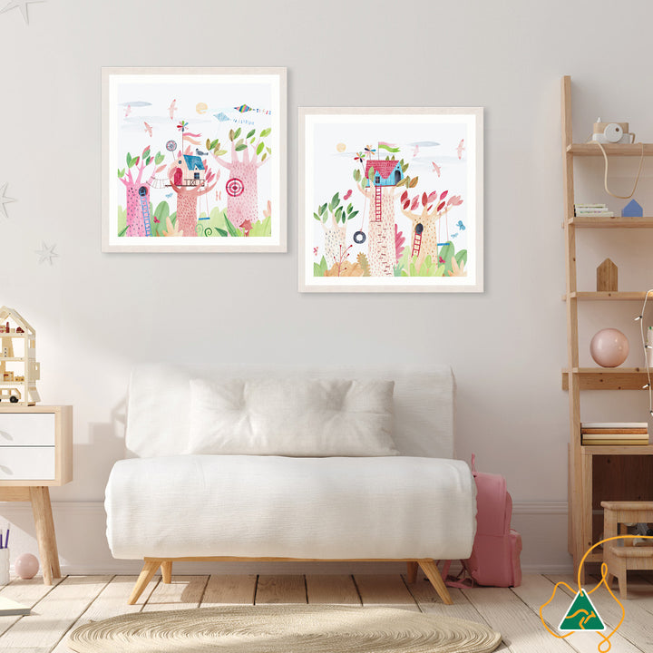 TREE HOUSE II - Framed Print