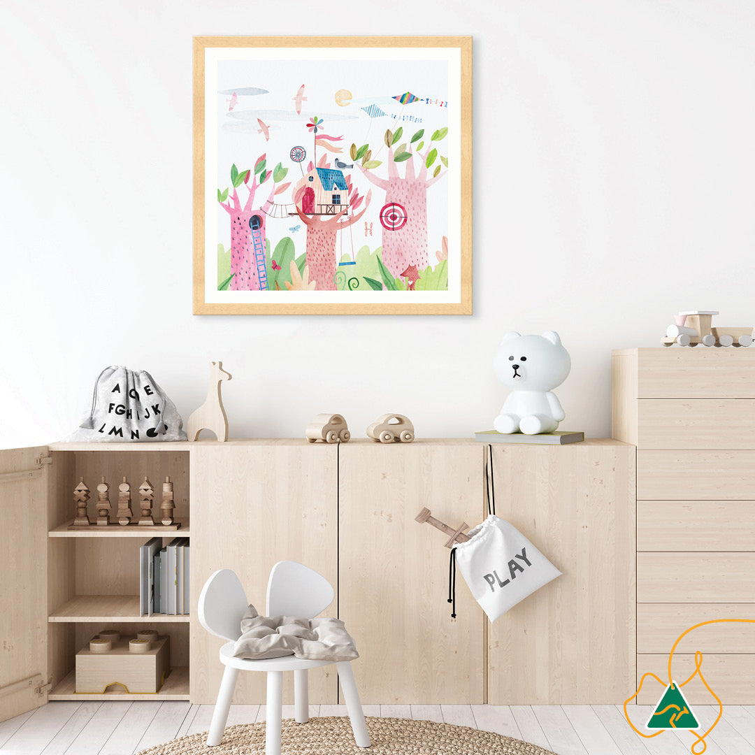 TREE HOUSE II - Framed Print