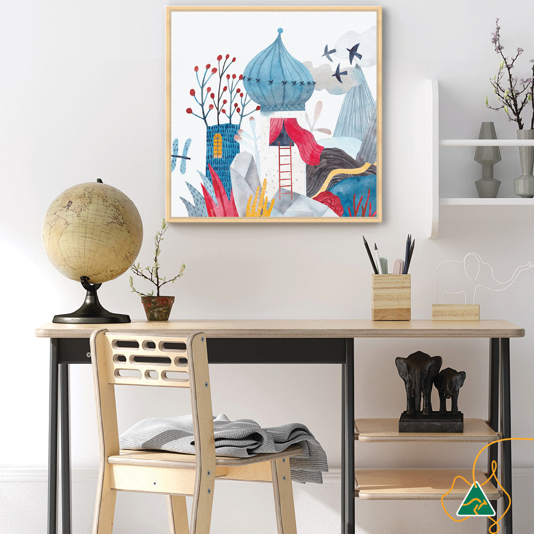 FANTASY CASTLE II - Framed Canvas
