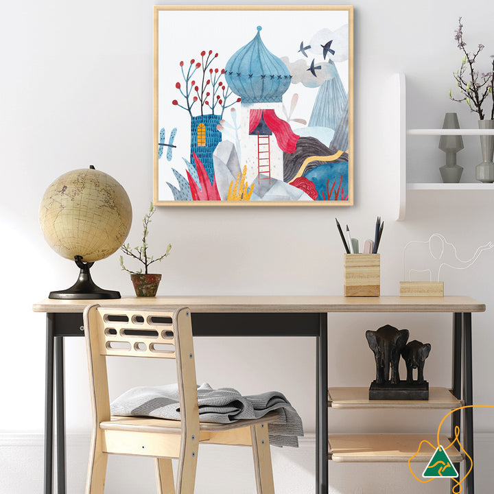 FANTASY CASTLE II - Framed Canvas