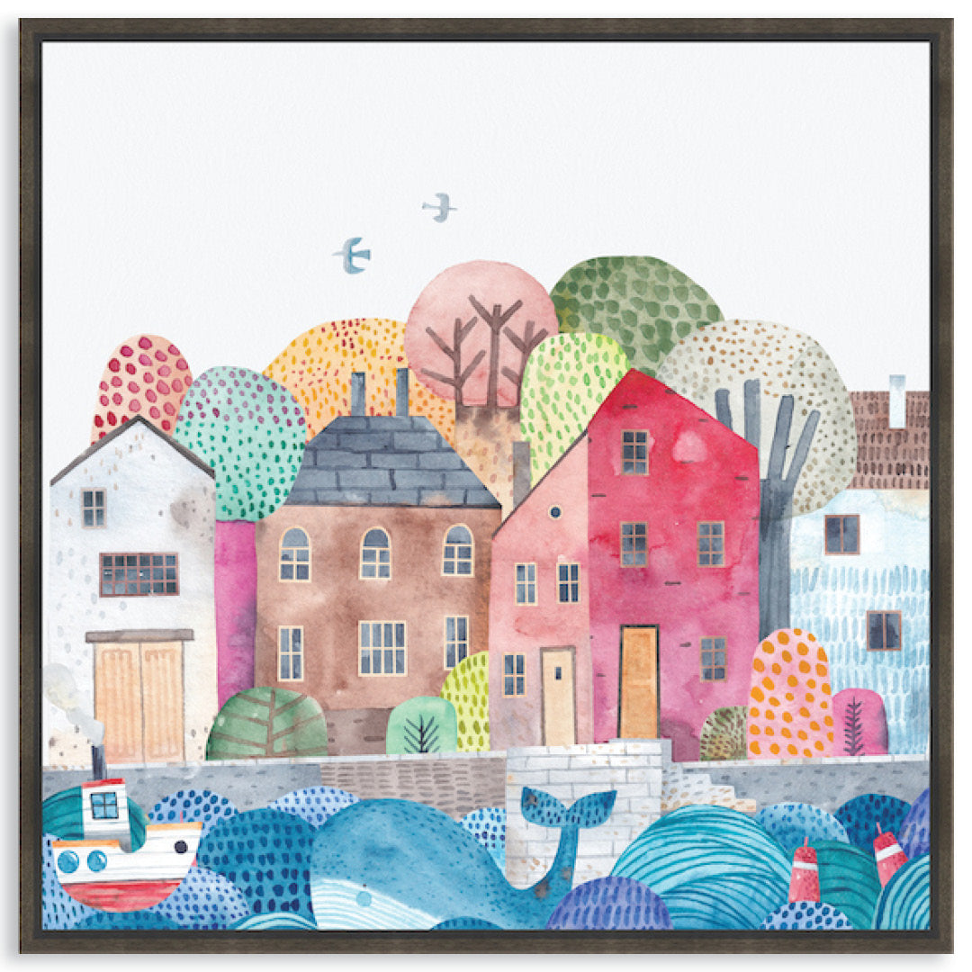 SEA PORT II - Framed Canvas