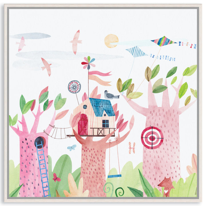 TREE HOUSE II - Framed Canvas