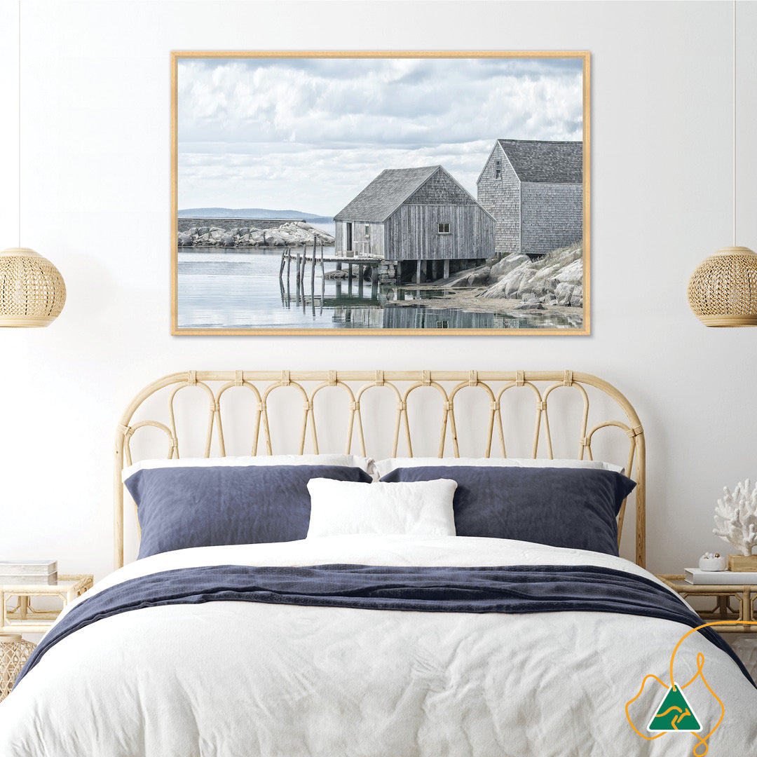 FISHING COVE I - Framed Canvas