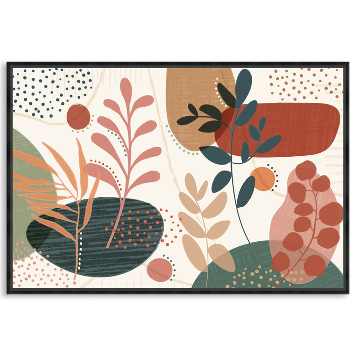 ABSTRACT BOTANICAL I - Framed Canvas
