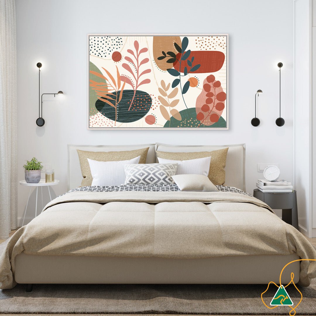 ABSTRACT BOTANICAL I - Framed Canvas