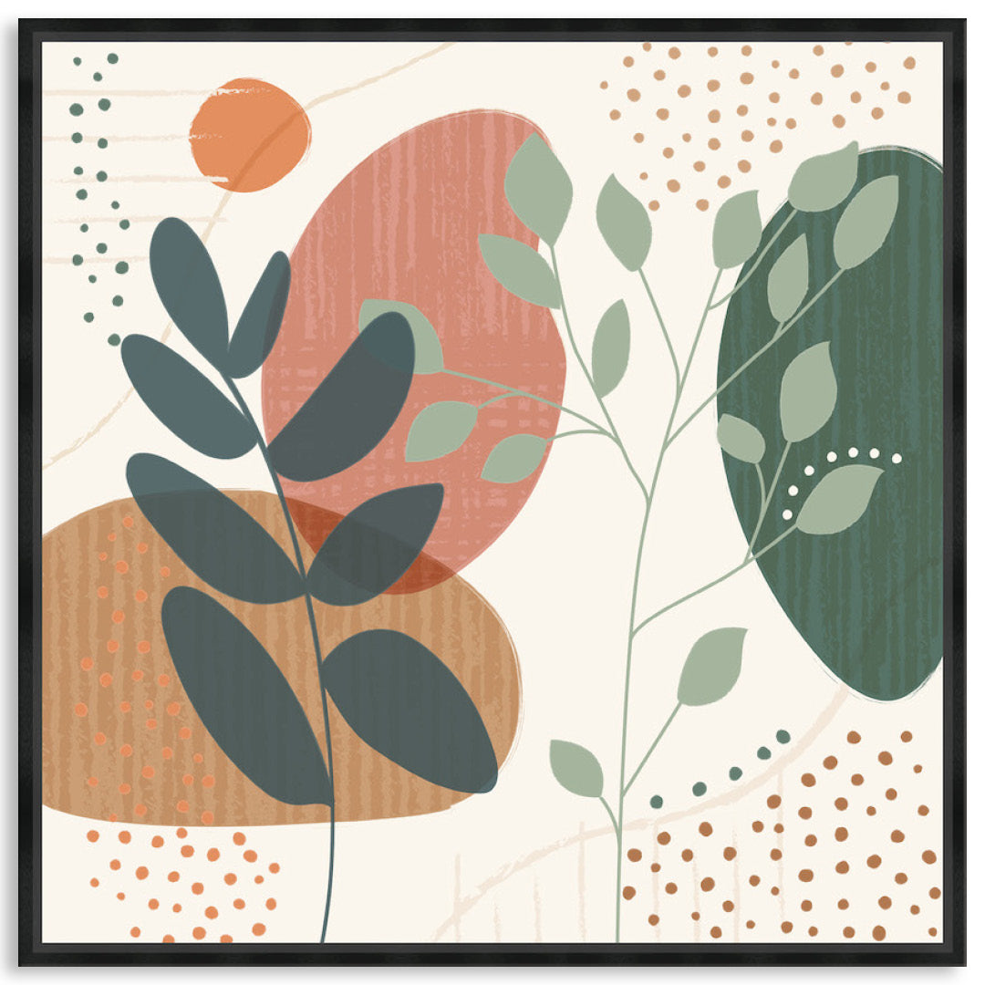 ABSTRACT BOTANICAL II - Framed Canvas