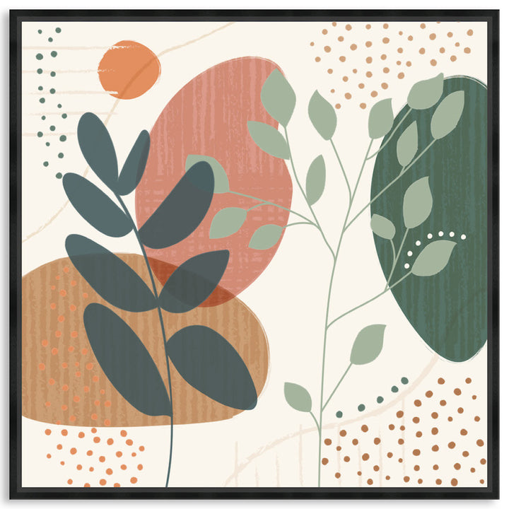 ABSTRACT BOTANICAL II - Framed Canvas