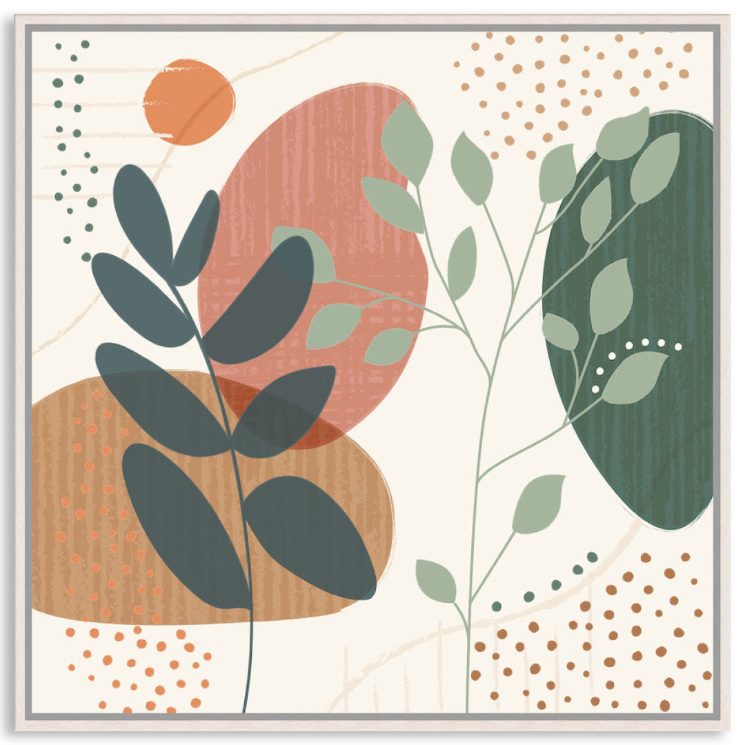 ABSTRACT BOTANICAL II - Framed Canvas