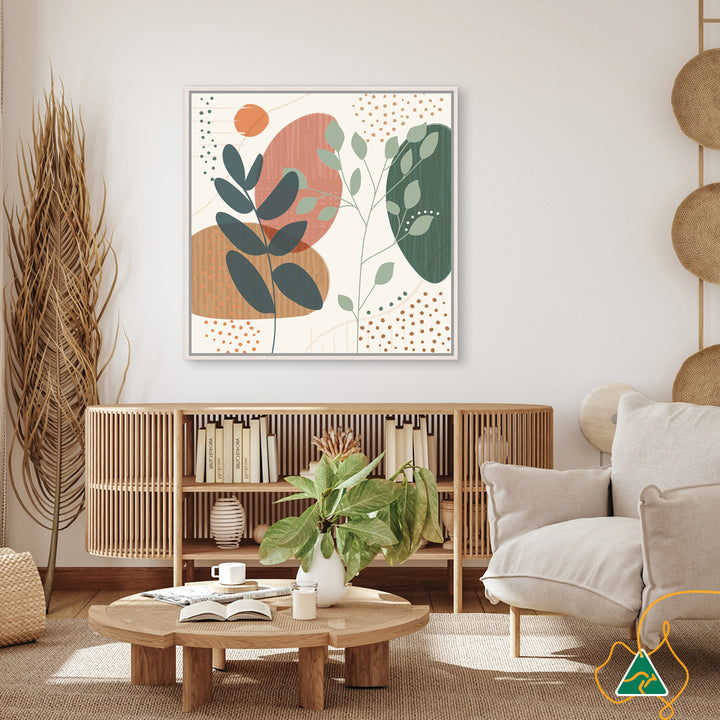 ABSTRACT BOTANICAL II - Framed Canvas