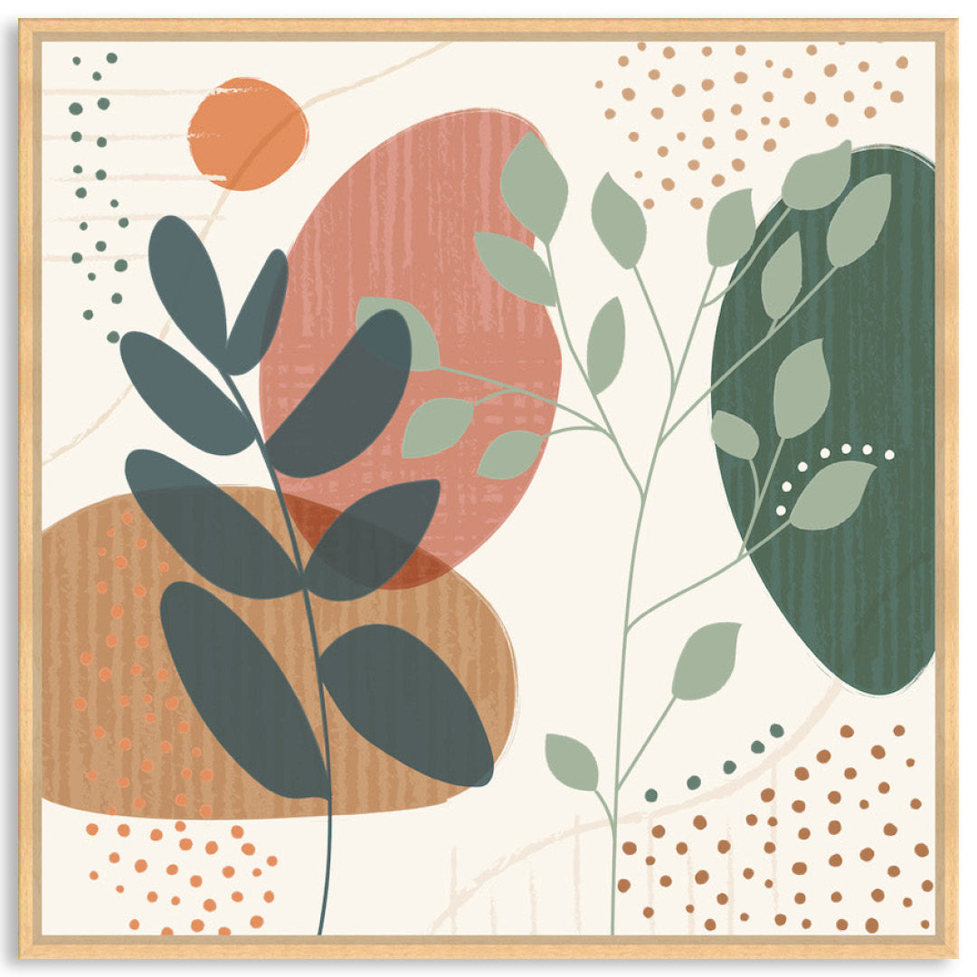 ABSTRACT BOTANICAL II - Framed Canvas