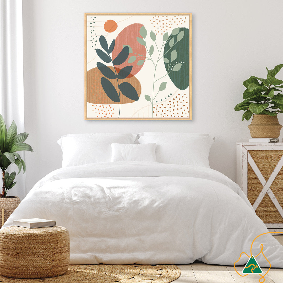 ABSTRACT BOTANICAL II - Framed Canvas