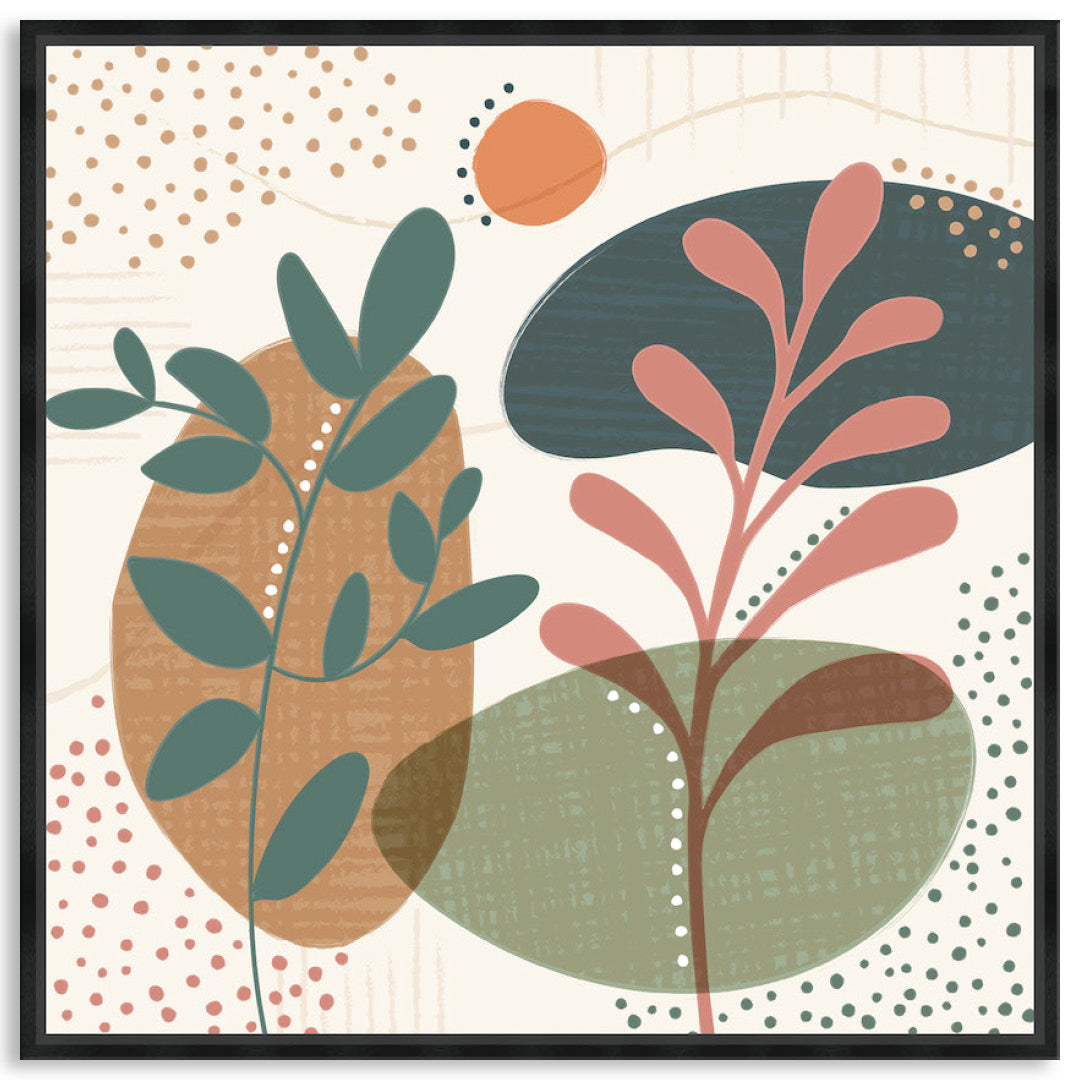 ABSTRACT BOTANICAL III - Framed Canvas