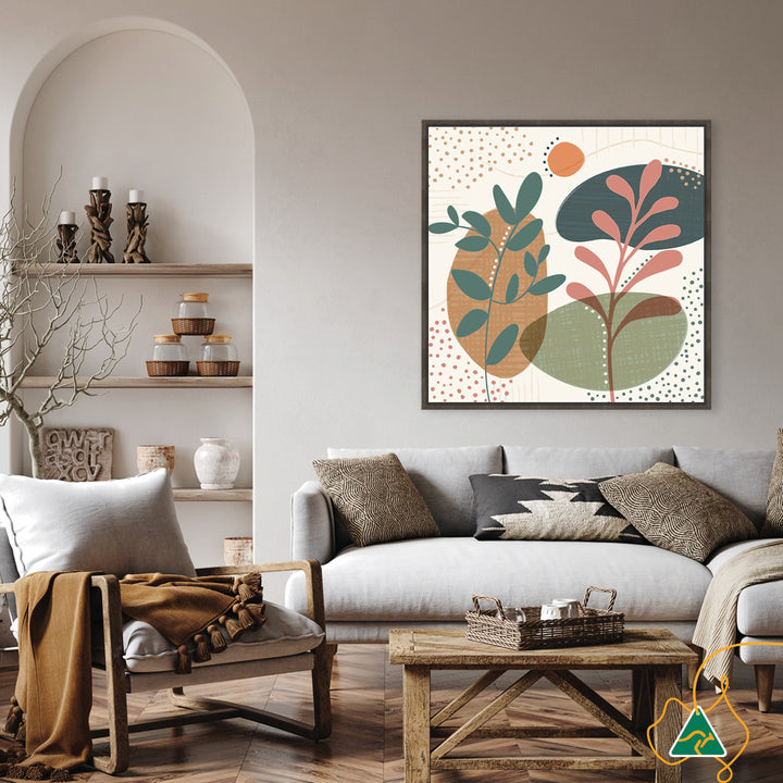 ABSTRACT BOTANICAL III - Framed Canvas