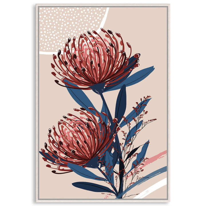 BLUSH FOLIAGE II - Framed Canvas