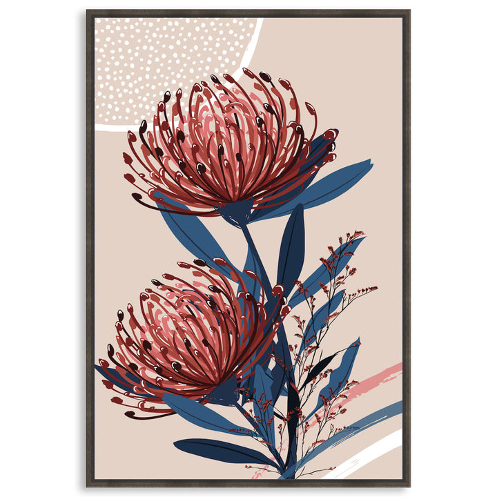 BLUSH FOLIAGE II - Framed Canvas