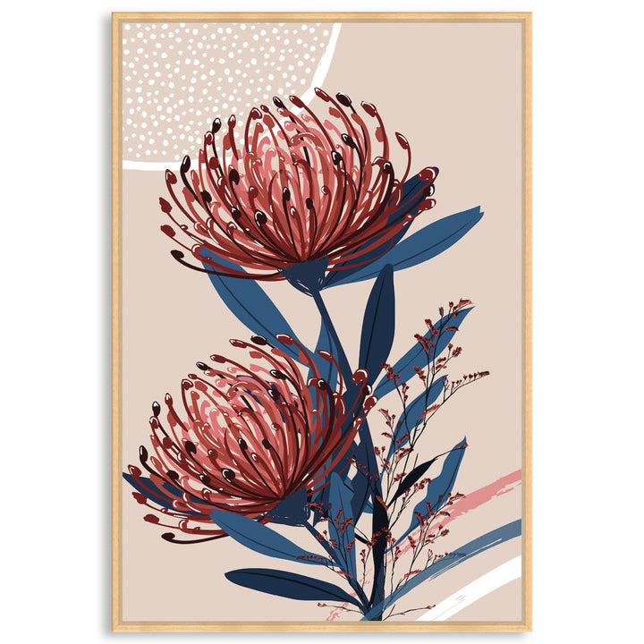 BLUSH FOLIAGE II - Framed Canvas