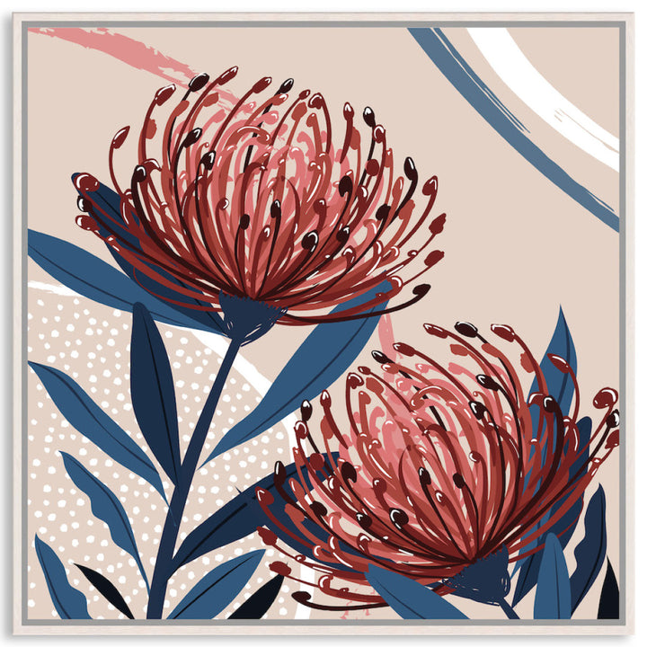 BLUSH FOLIAGE III - Framed Canvas