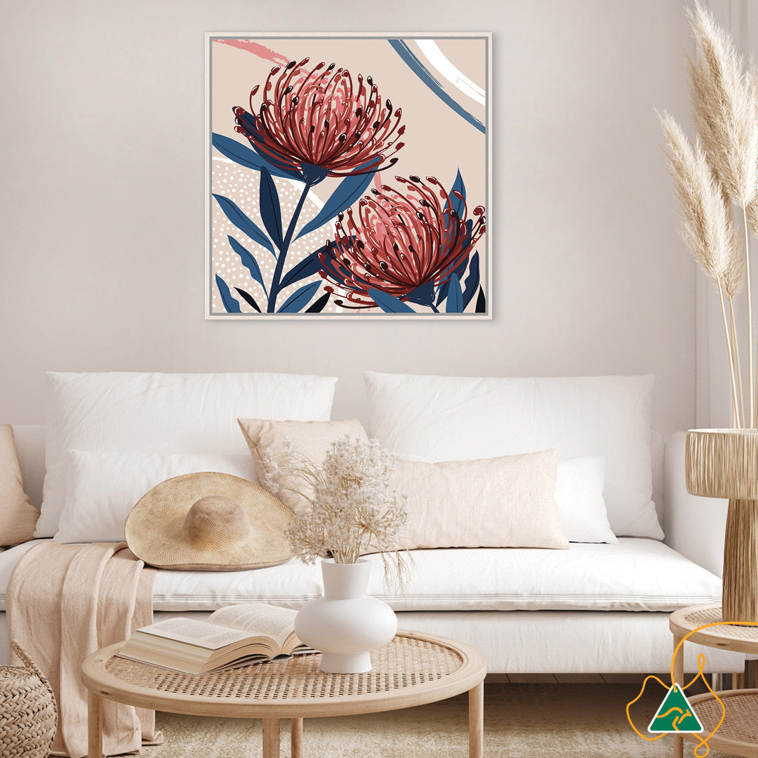 BLUSH FOLIAGE III - Framed Canvas