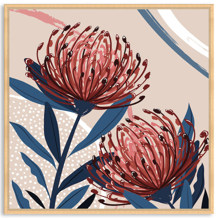 BLUSH FOLIAGE III - Framed Canvas