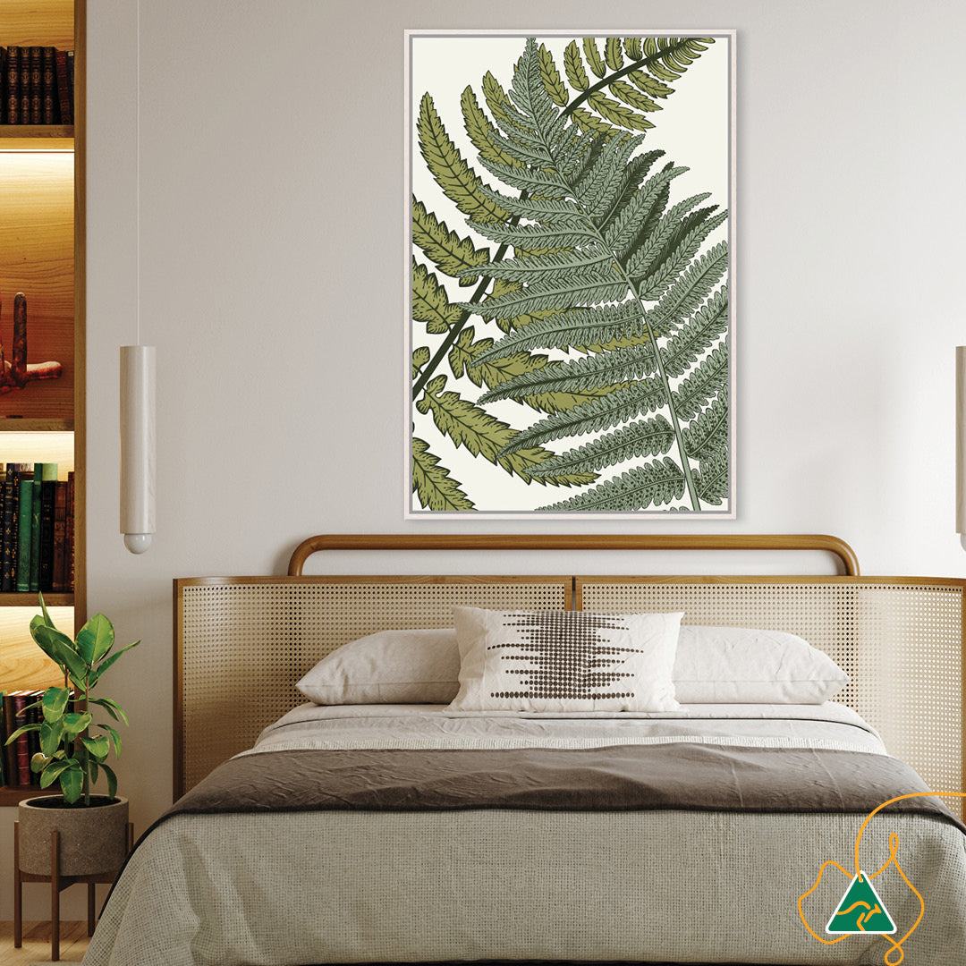 FERN STUDY I - Framed Canvas
