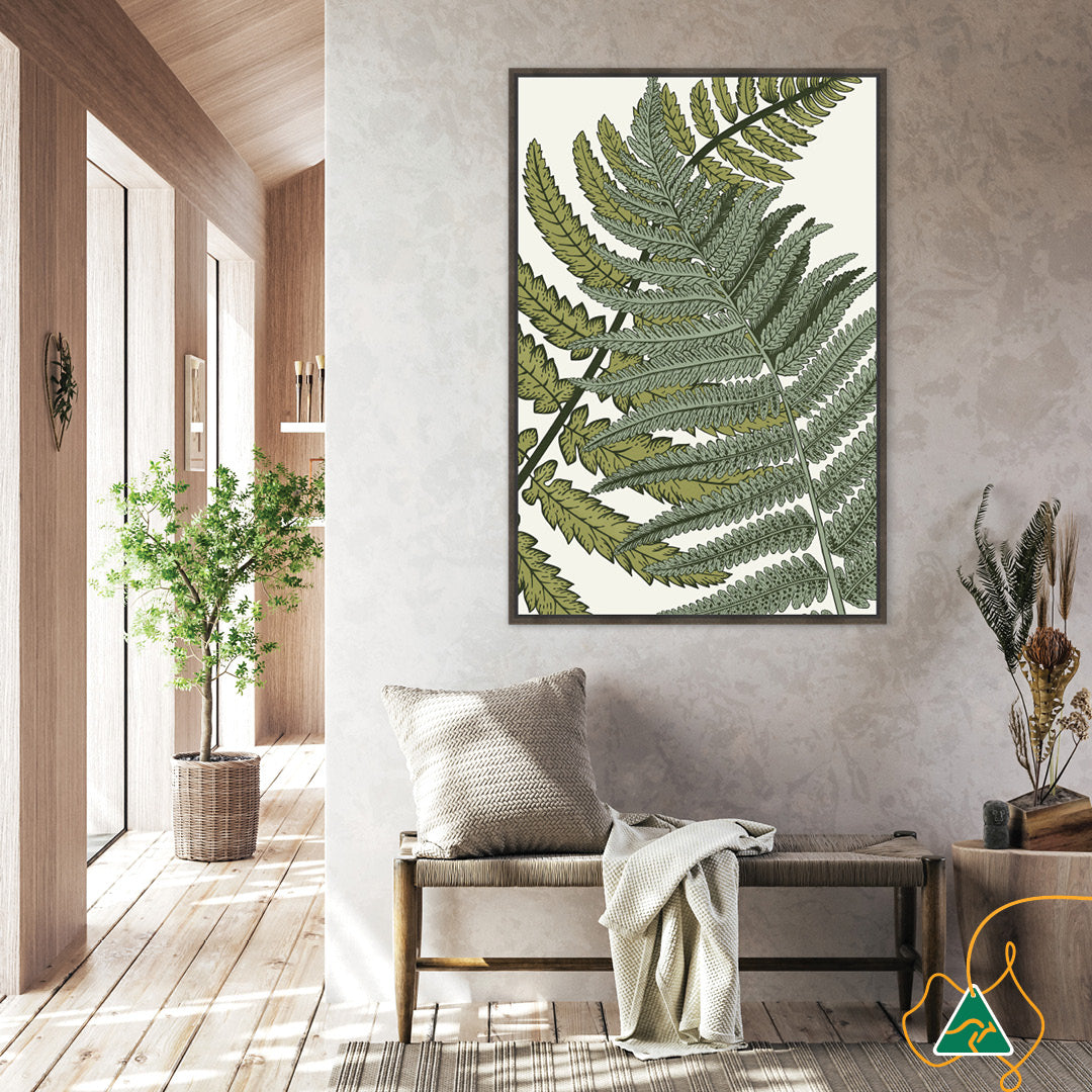 FERN STUDY I - Framed Canvas