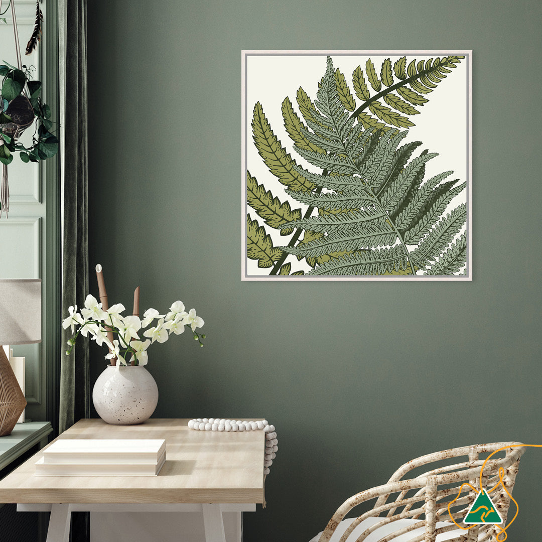 FERN STUDY III - Framed Canvas