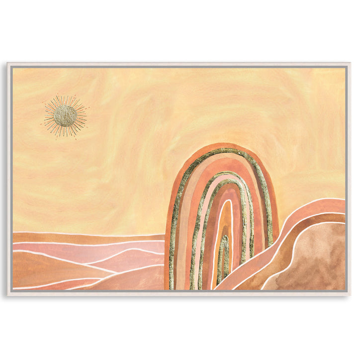 GOLDEN SKY I - Framed Canvas