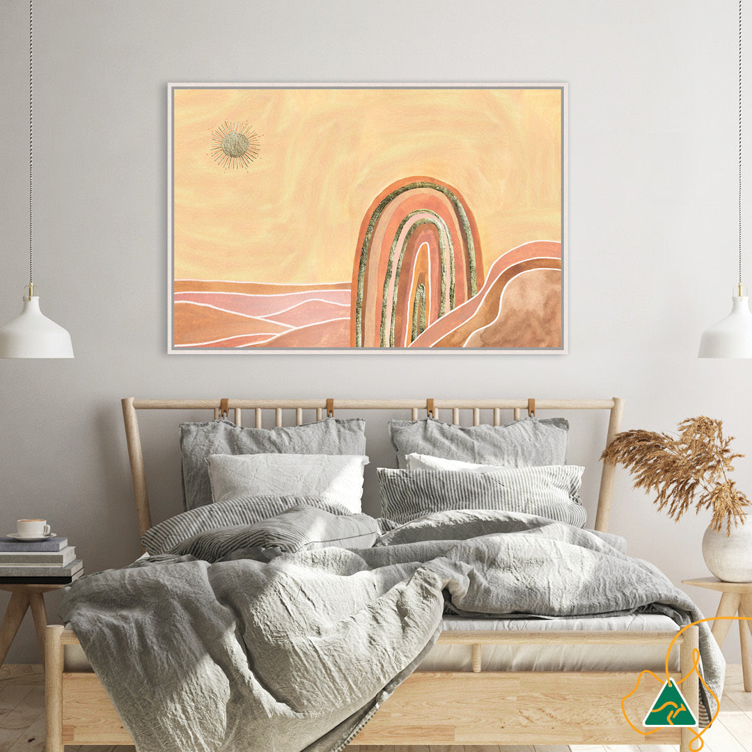 GOLDEN SKY I - Framed Canvas