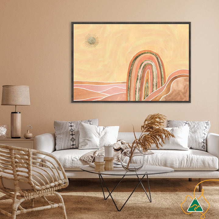 GOLDEN SKY I - Framed Canvas