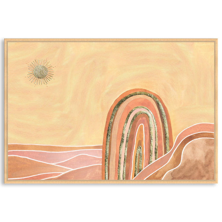 GOLDEN SKY I - Framed Canvas
