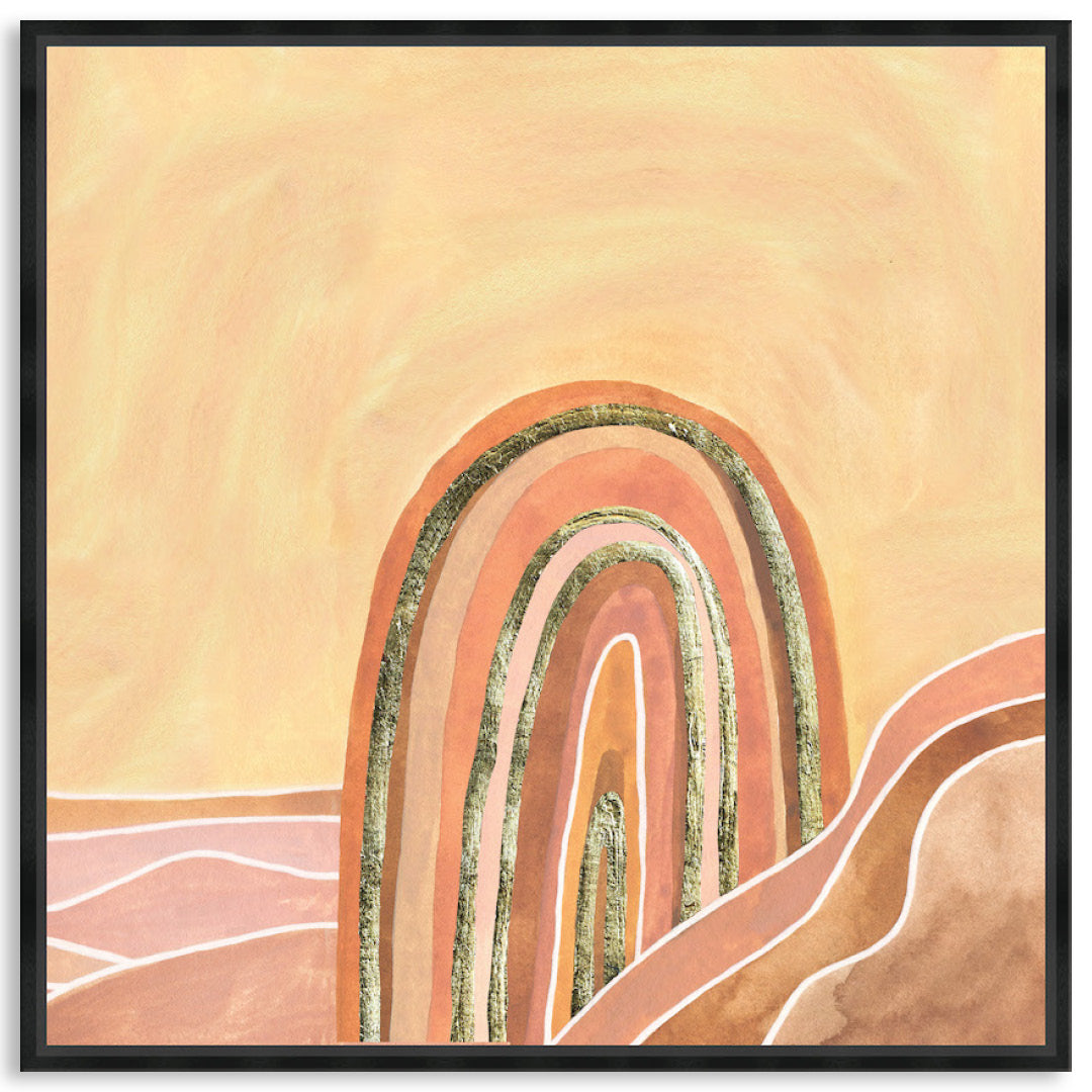 GOLDEN SKY III - Framed Canvas