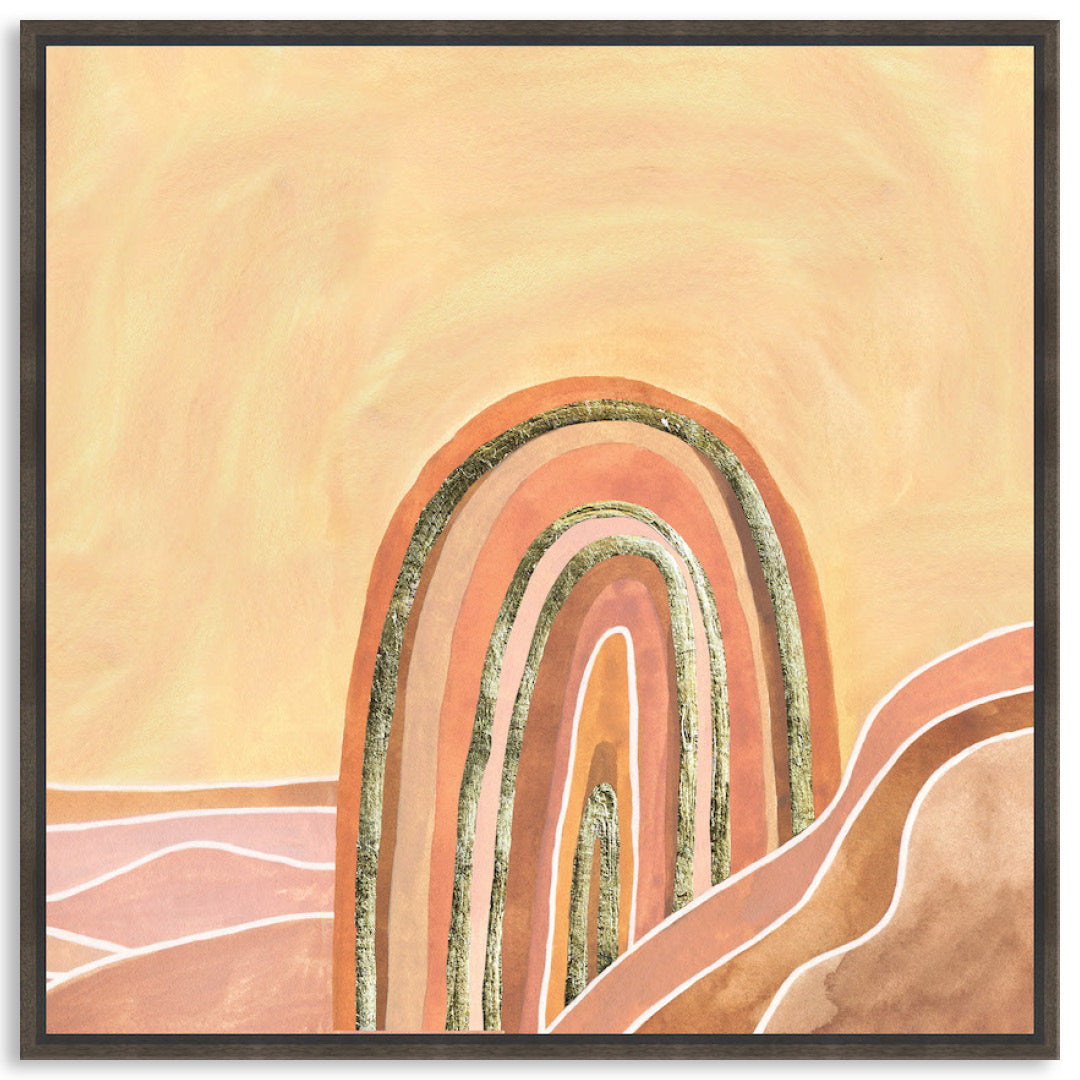 GOLDEN SKY III - Framed Canvas