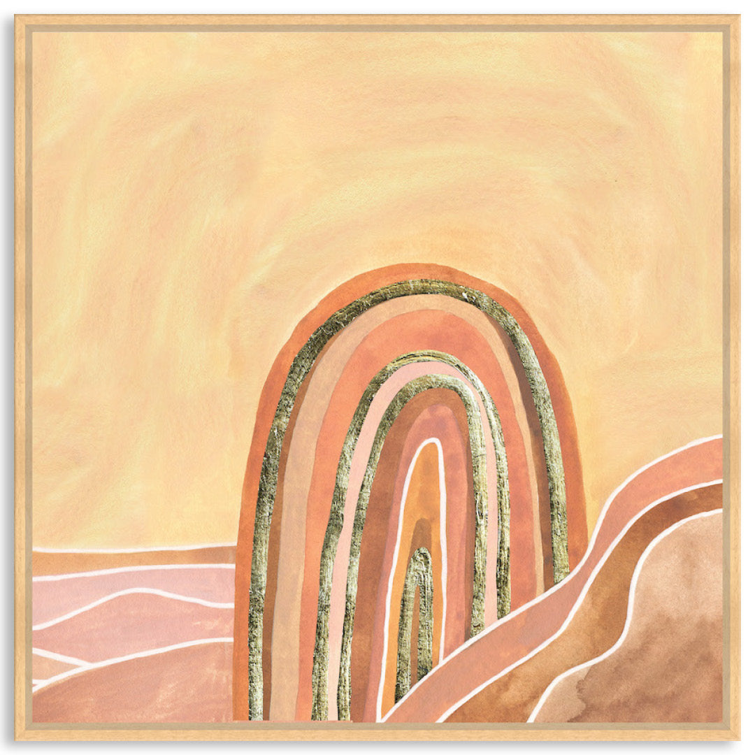 GOLDEN SKY III - Framed Canvas