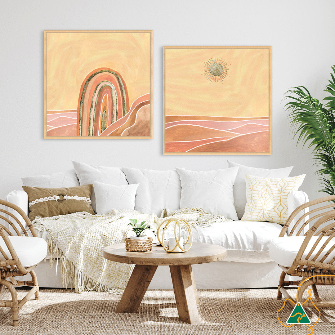 GOLDEN SKY III - Framed Canvas