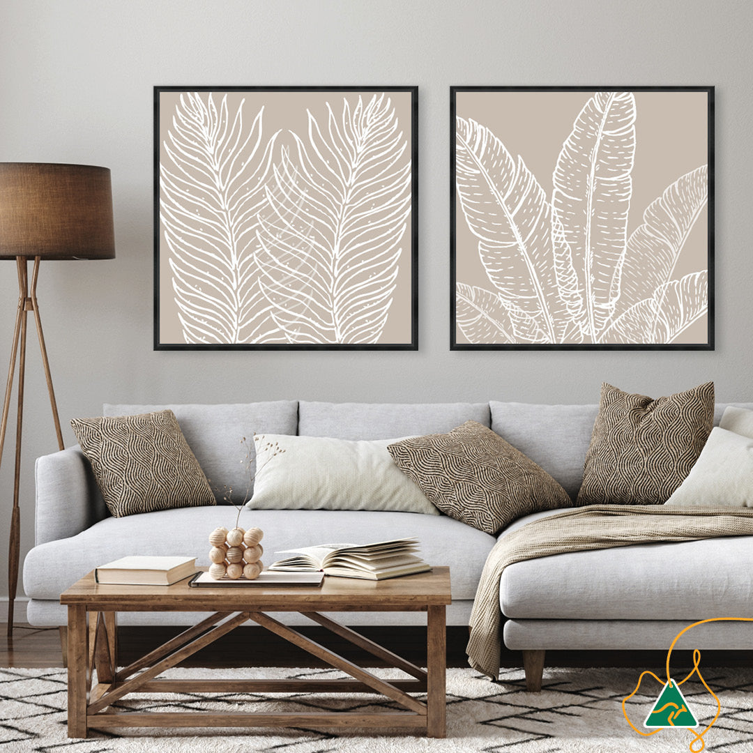 MODERN FLORA IV - Framed Canvas