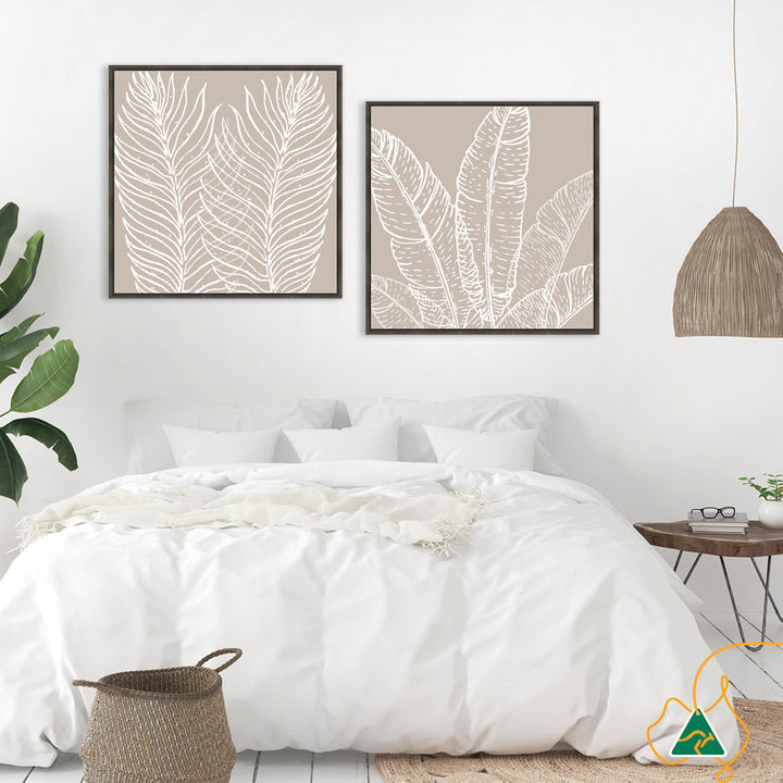 MODERN FLORA IV - Framed Canvas