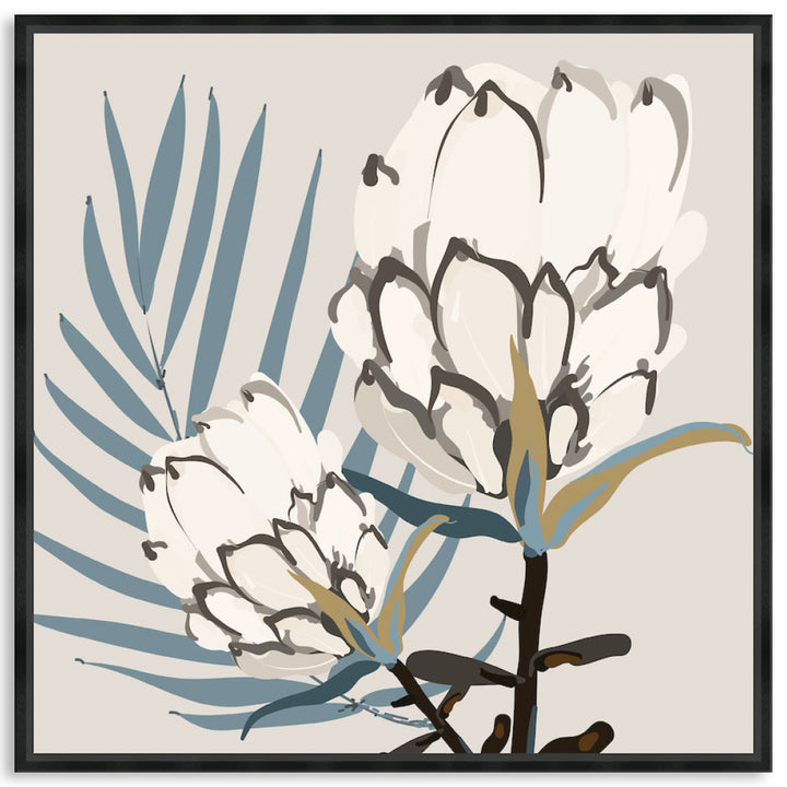 PROTEA BLUE II - Framed Canvas