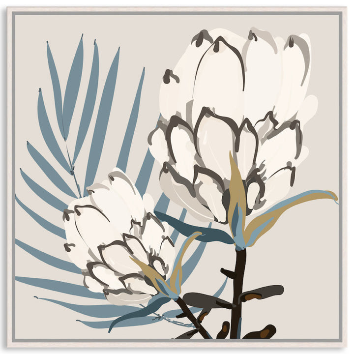 PROTEA BLUE II - Framed Canvas