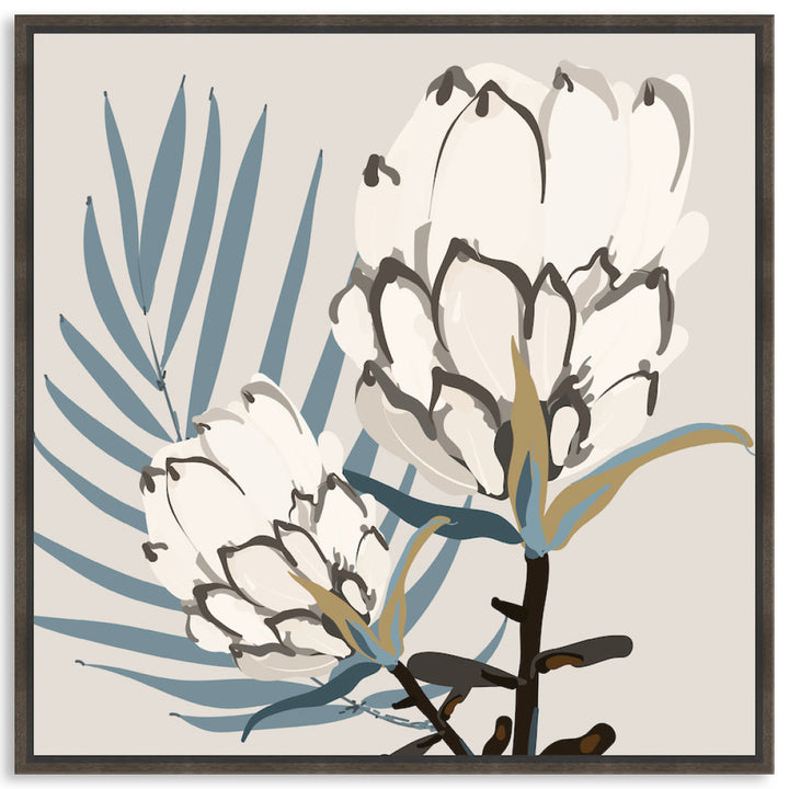 PROTEA BLUE II - Framed Canvas