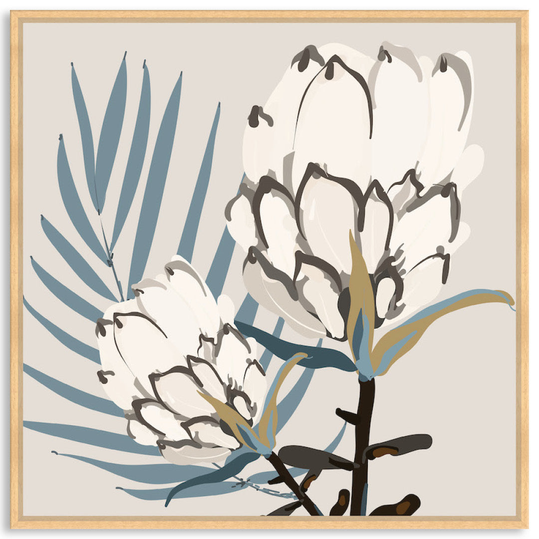PROTEA BLUE II - Framed Canvas