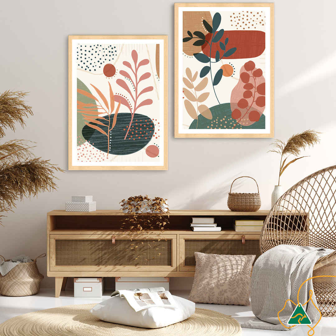 ABSTRACT BOTANICAL IV - Framed Print